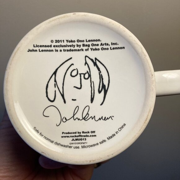 John Lennon Imagine Coffee Cups x 2 - Picture 6 of 6